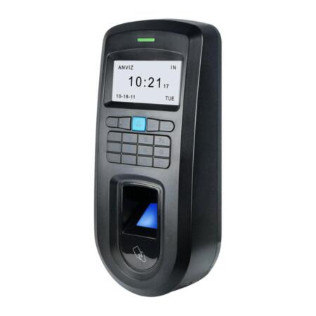 CONAC-688 | Anviz fingerprint and RFID standalone biometric reader with keyboard. 2000 fingerprints / RFID 125KHz cards. 50000 records. TCP / IP, RS485, miniUSB, Wiegand 26. Door sensor / opening push-button input. Relay output NA / NC. 12V DC. For indoors.