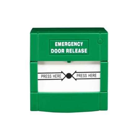 CONAC-704 | Resettable green emergency pushbutton suitable for emergency exit doors.