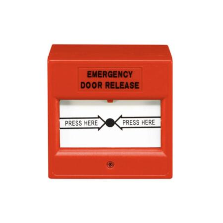 CONAC-706|Pulsador de desbloqueo NA/NC color rojo reiniciable adecuado para puertas de salida de emergencia
