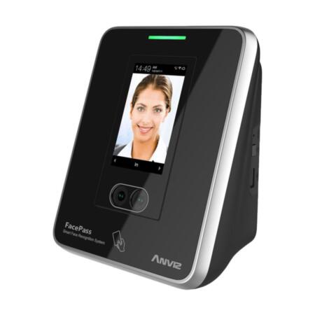 CONAC-759 | Anviz proximity reader for access control with facial recognition. Double camera. 3000 users. 100.000 regs. ID by facial recognition, card, password. 3,2" TFT touchscreen. TCP/IP, RS485, USB Host, WiFi. Web server.