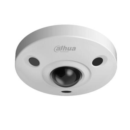 DAHUA-1052-FO | Fisheye IP dome PRO series with IR of 10 m, vandal protection for outdoors. 1/1,8” Sony® Starvis CMOS. Triple stream. 6MP resolution. 1,7 mm fisheye lens (180°Hx180°V). ICR. OSD, AWB, AGC, BLC, HLC, digital WDR, 3D-DNR, ROI zones, Defog, motion detection and privacy mask. IVS. Audio: 1 in / 1 out (microphone). Alarm: 2 in / 2 out. MicroSD slot. Onvif, PSIA, CGI. IP67, IK10. 12V DC. PoE.