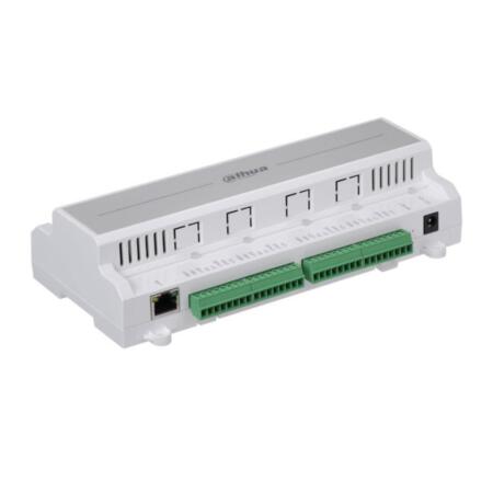 DAHUA-1269 | Access control controller for 4 1-way doors. 100,000 cards, 150,000 events. Antipassback, multiple block, multi-card unlocking. 4 door sensors, 4 exit buttons, 1 alarm input, 4 locks, 1 alarm output, 4 readers. TCP / IP, RS485, Wiegand. 12V DC. Surface.