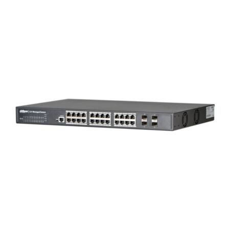 DAHUA-1410 | Switch industriale di 24 porte Gigabit + 4 porte SFP+.