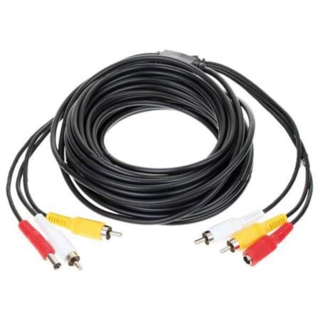 DEM-1052|Cable coaxial alargador para señales de vídeo, audio y alimentación