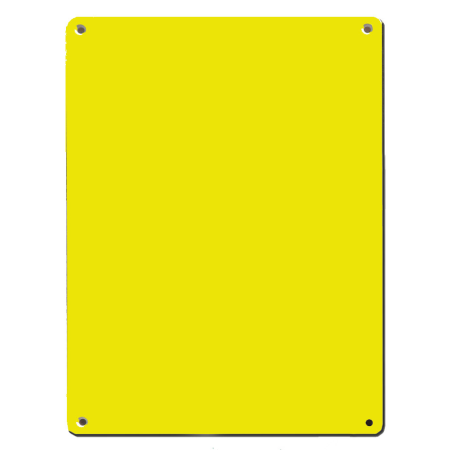 DEM-280|Placa de exterior de plástico em cor AMARELA personalizada com serigrafia