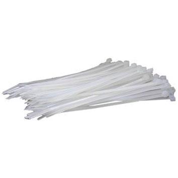 DEM-783|Bolsa de 100 bridas de nylon blancas con protección UV de 3,6x180mm