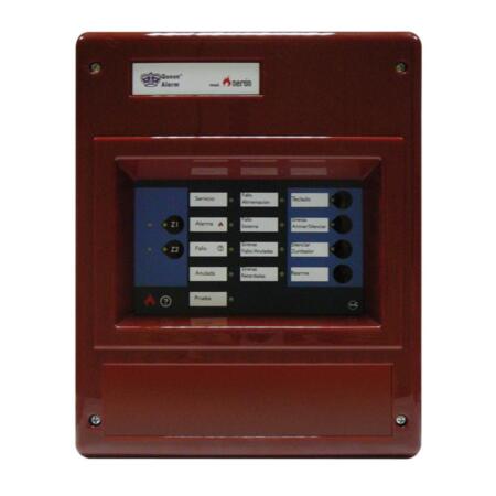 FOC-60 | Conventional micro process engineered fire detection station of 2 zones. Power supply and charger. Built according to EN-54 standard, parts 2 and 4. 2 supervised siren outputs (maximum total 320mA), alarm relay and failure