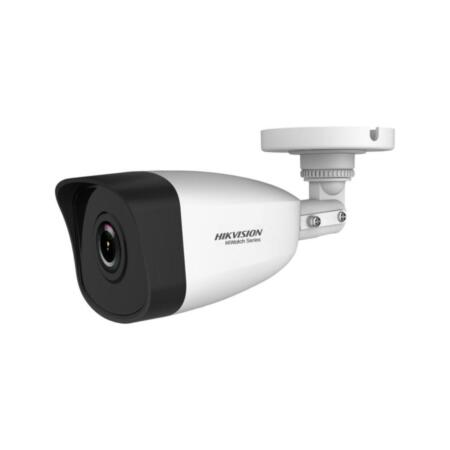 HIK-1 | Cámara bullet IP Serie HiWatch™ de HIKVISION® de 4MP con iluminación infrarroja 30m, apta para exterior. Formato H.265+/H.265/H.264/H.264+. CMOS 1/3" de 4MP. Resolución digital de 4MP@20IPS. Filtro mecánico. 0,01 lux. Óptica fija de 2,8 mm (100°). OSD, AGC, BLC, WDR digital, 3D-DNR, videosensor, máscaras de privacidad, zona ROI fija. Onvif, ISAPI. Compatible iVMS-4200, Hik-Connect, iVMS-5200. IP67. Soporte 3AXIS. 12V CC. PoE.