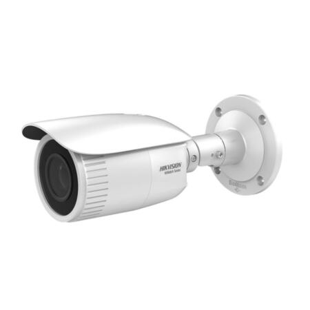 HIK-8 | Cámara bullet IP Serie HiWatch™ de HIKVISION® de 2MP con iluminación infrarroja 30m, apta para exterior. Formato H.265+/H.265/H.264/H.264+. CMOS 1/2,8" de 2MP. Resolución digital de 2MP@25IPS. Filtro mecánico. 0,018 lux. Óptica motorizada de 2,8~12 mm (98°~34°) con autofocus. OSD, AGC, BLC, WDR digital, 3D-DNR, videosensor, máscaras de privacidad, zona ROI fija. Ranura MicroSD/SDHC/SDXC. Onvif, ISAPI. Compatible iVMS-4200, Hik-Connect, iVMS-5200. IP67. Soporte 3AXIS. 12V CC. PoE.
