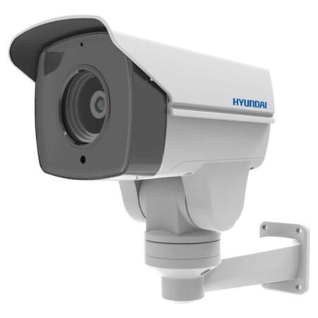 HYU-110 | Cámara bullet PTZ IP con iluminación IR de 80 m para exterior. CMOS 1/2,8” de 2MP. H.264. Resolución de hasta 2MP @25 ips. Óptica motorizada de 5,1~51 mm. Zoom digital 16X. Filtro ICR dual. OSD, BLC, WDR real, defog, zonas ROI. Posicionador 250°. 255 presets. IP66, Lightning-proo. 12V CC. PoE.