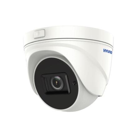 HYU-436 | HD-TVI TURBO HD 4.0 fixed dome ULTRAPRO series with IR illumination of 80 m for outdoors. 8,3MP CMOS. Double video output HD-TVI/CVBS. 2,8~12 mm motorized lens (108,1°~45,6°) with autofocus. ICR. OSD, ATW, MWB, AGC, BLC, HLC, real WDR 120dB, 3D-DNR, defog, mirror, privacy mask. IP67. 3AXIS. 12V DC.