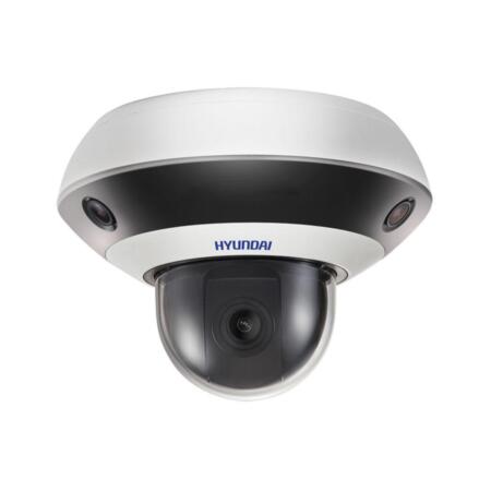 HYU-484 | Domo motorizado IP de 30°/seg. para interior con 3 cámaras fijas de visión general y 1 motorizada. Iluminación IR de Ø20 m. Formato H.265/H.264/MJPEG. CMOS 1/2,8" de 2 megapíxeles. Resolución de hasta 2MP. 3 cámaras fijas de 2 mm (128,5°) + 1 cámara motorizada con zoom óptico 4X de 2,8~12 mm (120°~56,6°). Filtro ICR. 0,05/0,01 lux. OSD, AWB, AGC, BLC, HLC, WDR digital, 3D-DNR, 8 zonas ROI, videosensor, mascaras de privacidad, defog. 300 presets. Ranura MicroSD/SDHC/SDXC. Onvif, ISAPI, CGI. Lightning-proof 2KV. 12V CC. Admite PoE+. No incluye soporte ni alimentador.