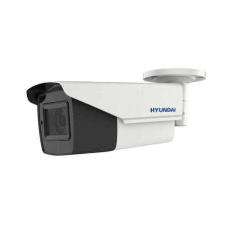 HYU-590 | Cámara bullet 4 en 1 serie ULTRAPRO con iluminación Smart IR de 80 m para exterior. CMOS de 8,3MP. Salida 4 en 1 (HDCVI / HDTVI / AHD / 960H). Óptica motorizada con autofocus de 2,7 ~ 13,5 mm (108,1°~45,6°). Filtro ICR. OSD, ATW, MWB, AGC, BLC, WDR digital, DNR, brillo, nitidez, espejo. IP67. 3AXIS. 9V~15V CC.