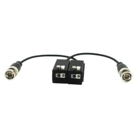 HYU-596 | Émetteur-récepteur vidéo passif HDCVI/HDTVI/AHD/CVBS de 1 canal de transmission en temps réel 4K. N'y à besoin d'alimentation. Jusqu'à 200 mètres @4K/6MP/5MP/4MP.