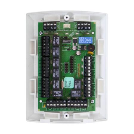 PYRO-58 | Expander modulo of 8 relay outputs for PYRO-53 centrals (PCX46S-APP/ES) and PYRO-54 (PCX46L-APP/ES). 8 open collector outputs. Plastic case with sabotage tamper. Grado 3.