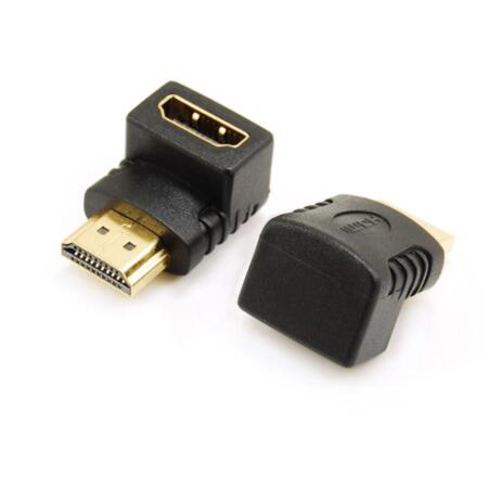 SAM-3896|Conector HDMI fêmea para HDMI macho com ângulo de 90