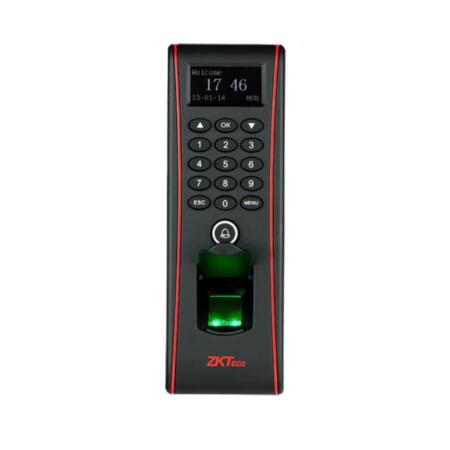 ZK-19 | Access Control and Presence. Footprints, EM RFID card and keyboard. 1,500 fingerprints 10,000 cards. 30,000 signings TCP / IP, MiniUSB, RS485, Wiegand Output and Relay. Suitable for IP65 outdoor. ZKAccess 3.5 Software | ZkTimeNet 3.0