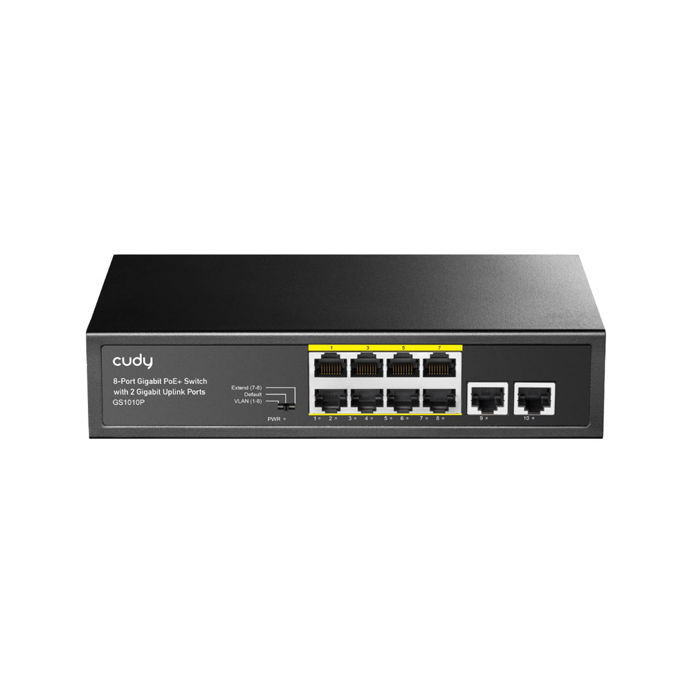 CUDY-50 | Switch de 8 puertos PoE+ Gigabit