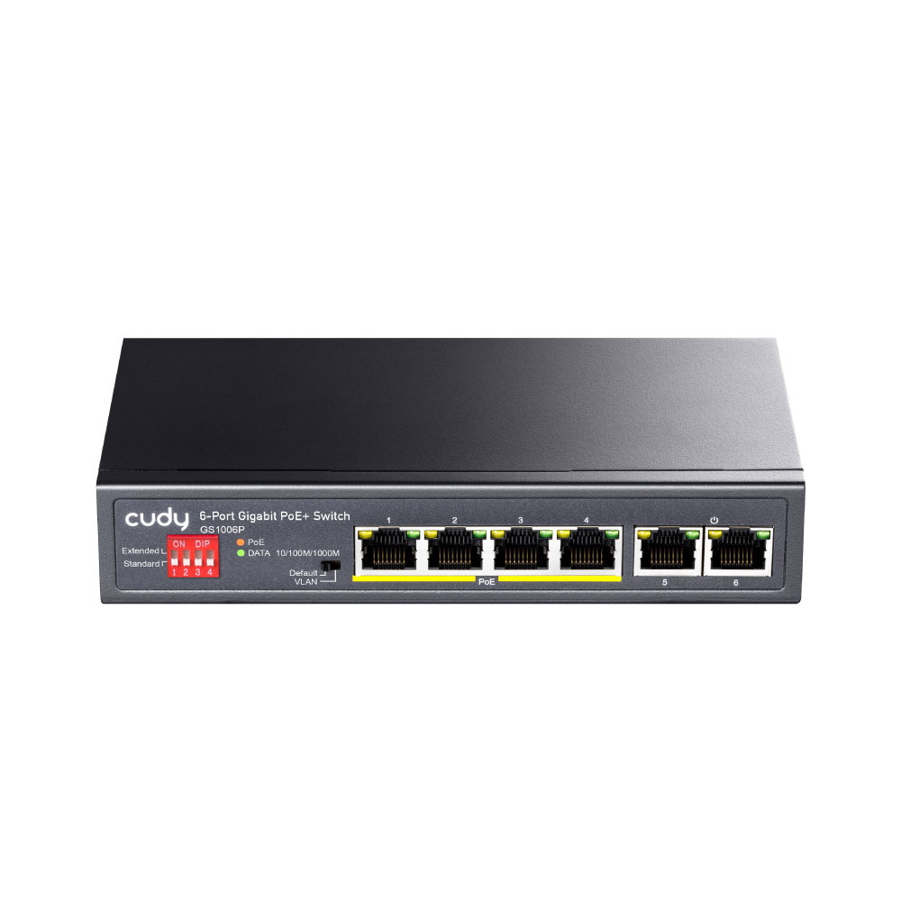 CUDY-60 | 6-port Gigabit PoE+ switch