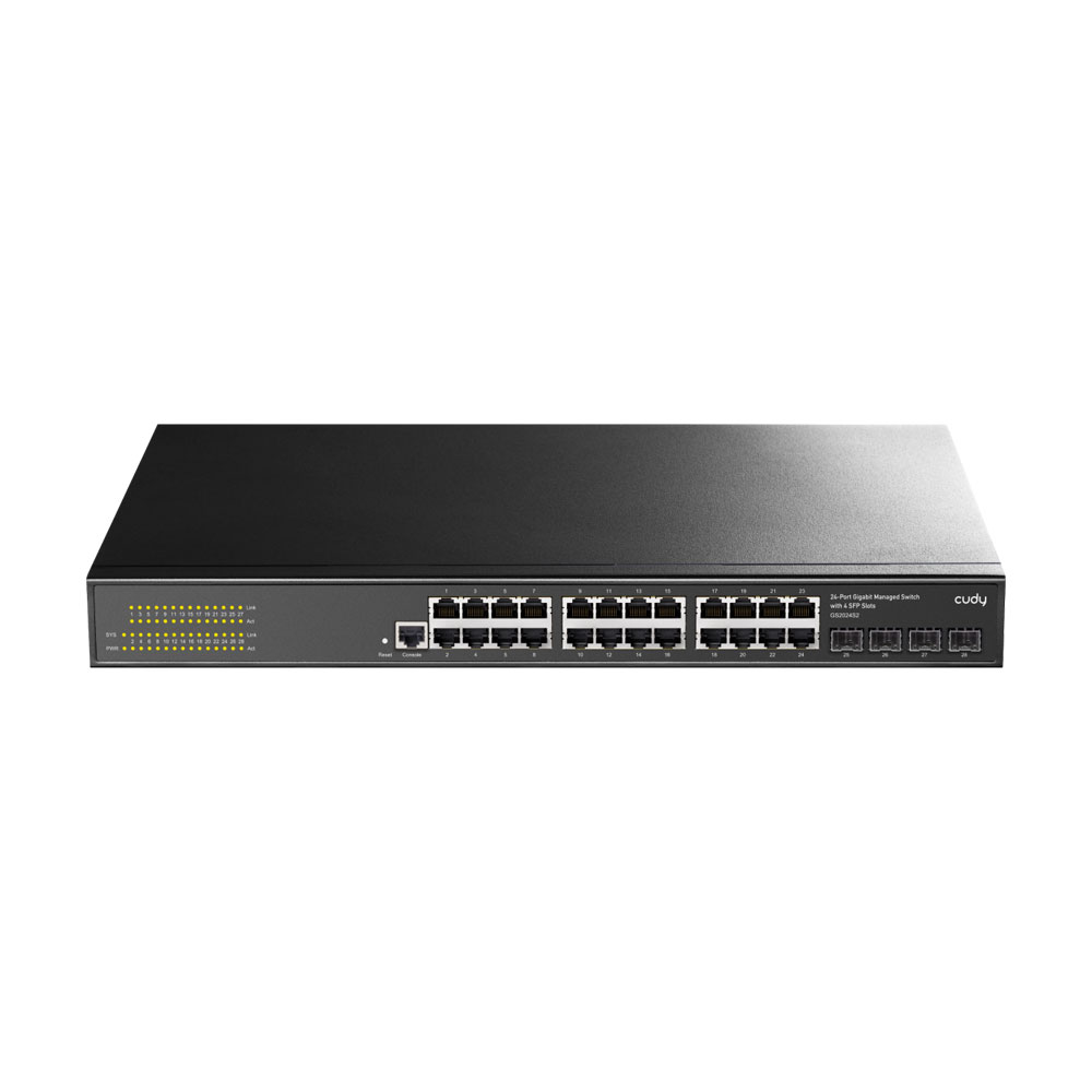 CUDY-63 | Switch de 24 puertos Gigabit y 4 ranuras SFP