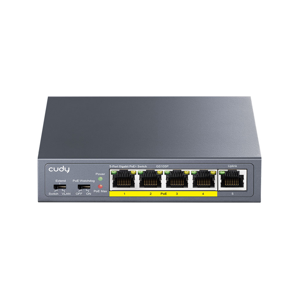 CUDY-98 | Commutateur PoE+ Cudy avec 5 ports Gigabit