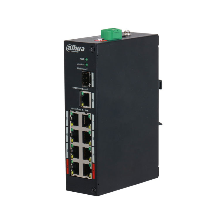 DAHUA-1806N | Switch Dahua no gestionable 8 PoE + 2 Gigabit combo