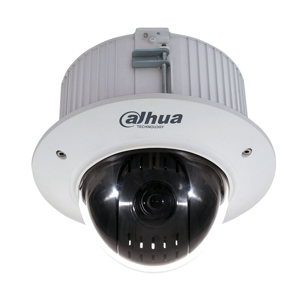DAHUA-1958 | Dôme motorisé HDCVI jour / nuit de 300 ° / s., Anti-vandalisme pour intérieur. CMOS 1 / 2,8 "Sony® STARVIS ™ 2MP. Résolution 1080P (25 ips), 720P (25/50 ips). Double sortie (HDCVI / 960H). Zoom optique 12X de 5,3 ~ 64 mm (H: 58,2 ° ~ 4,8 °). Zoom numérique 16X Filtre ICR OSD, AWB, AGC, BLC, HLC, WDR réel 120 dB, 2D / 3D-DNR, 24 masques de confidentialité. 300 préréglages DH-SD, Pelco-D / P. 1 entrée audio 2 entrées / 1 sortie d'alarme. RS485 IK10. 24V AC Il comprend le chargeur.