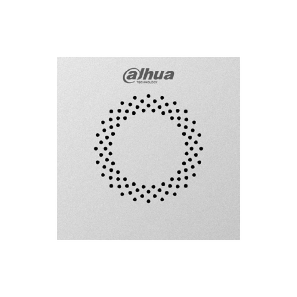 DAHUA-2103 | Audio module for modular video intercom system of the VTO4202F-X series by Dahua. Built-in omnidirectional microphone and speaker. Compatible with 2-wire interface and RJ45. Anodized aluminum. IP65, IK07. 12V DC PoE