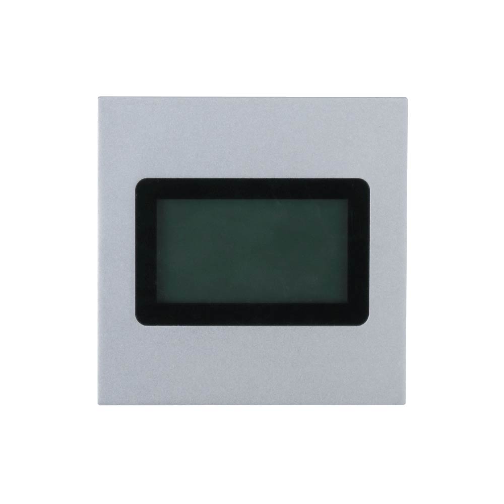 DAHUA-2107 | Display module for Dahua VTO4202F-X series modular video intercom system. 3" display. Compatible with 2-wire and RJ45 interface. Anodized aluminum. IP65, IK07. 5V DC.