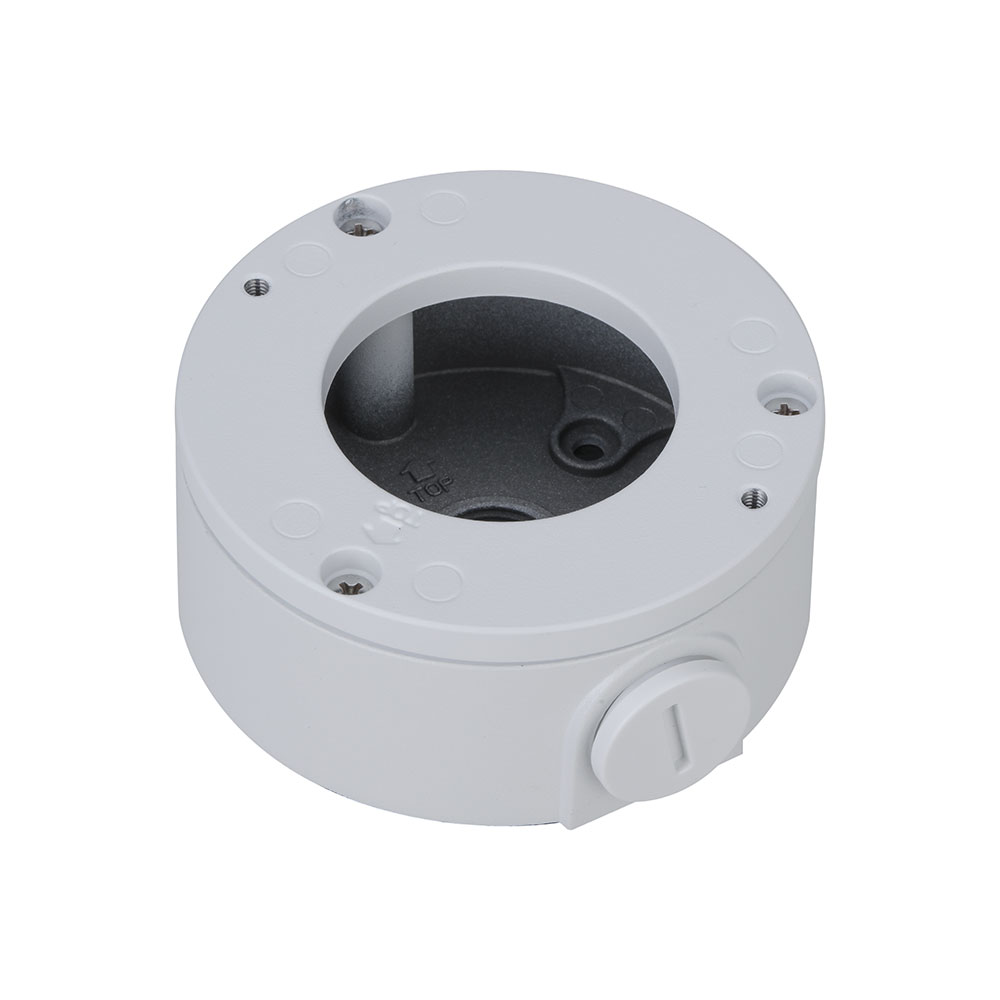 DAHUA-2163 | Caja de conexiones para montaje en pared. Fabricada en aluminio. Para cámaras DAHUA-2034 (PTZ1C203UE-GN-W) y DAHUA-2036 (PTZ1C200UE-GN-W). Color blanco.