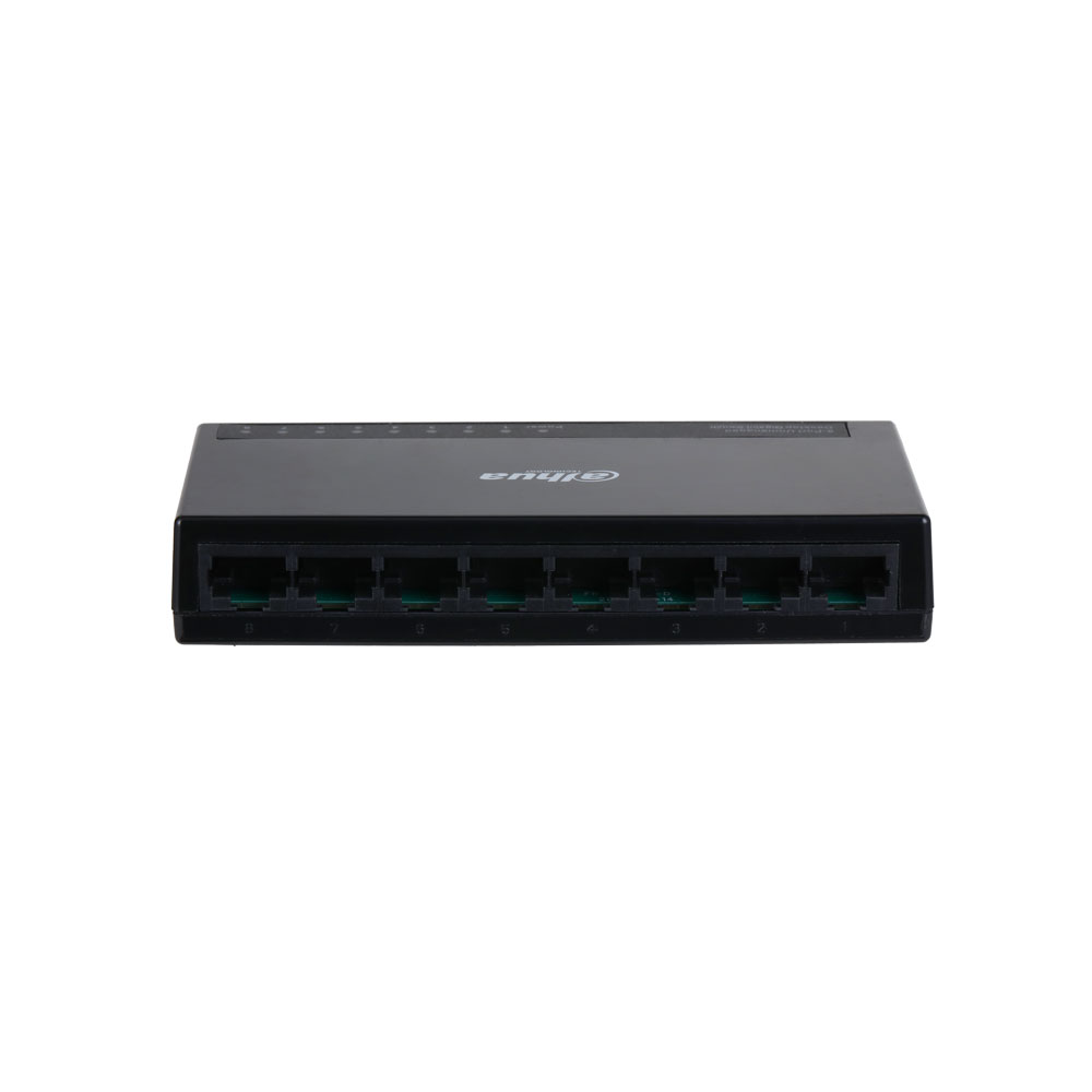 DAHUA-2225 | Switch non géré L2 de qualité commerciale avec 8 ports Ethernet Gigabit. Design compact Plug & Play: aucune configuration requise. Performances 7x24 stables pour un fonctionnement à long terme. 220V AC.