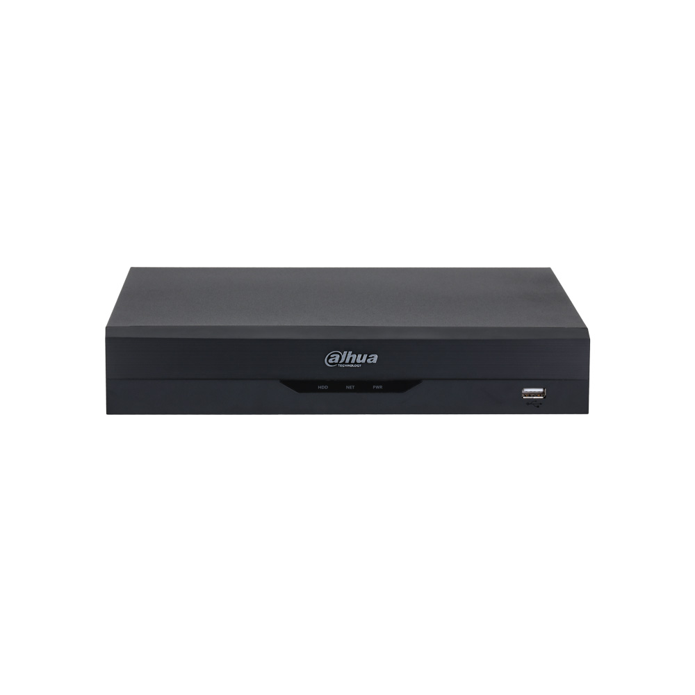 DAHUA-2228-FO | XVR 5 en 1 Dahua de 8 canales HDCVI/HDTVI/AHD/CVBS + 8 canales IP 8MP (sumado a las entradas BNC). Las entradas BNC pueden convertirse en IP. Formato AI/H.265+/H.265/H.264+/H.264. Audio bidireccional. Reproduce 8 canales 1080P. 128 Mbps. Grabación 4K/8MP (7 ips), 6MP (10 ips), 5MP (12 ips), 4MP, 3MP (15 ips), 4M-N, 1080P, 720P, 960H, D1, CIF, QCIF (25 ips). Salida HDMI a 4K y VGA a 1080P. Protección perimetral de 2 canales. Detección facial de 2 canales. SMD Plus de 8 canales. Hasta 1 HDD SATA de hasta 10TB. RJ45 Gigabit. Onvif, CGI, P2P, DDNS. 2 USB, 1 RS485. 12V CC. Sobremesa.
