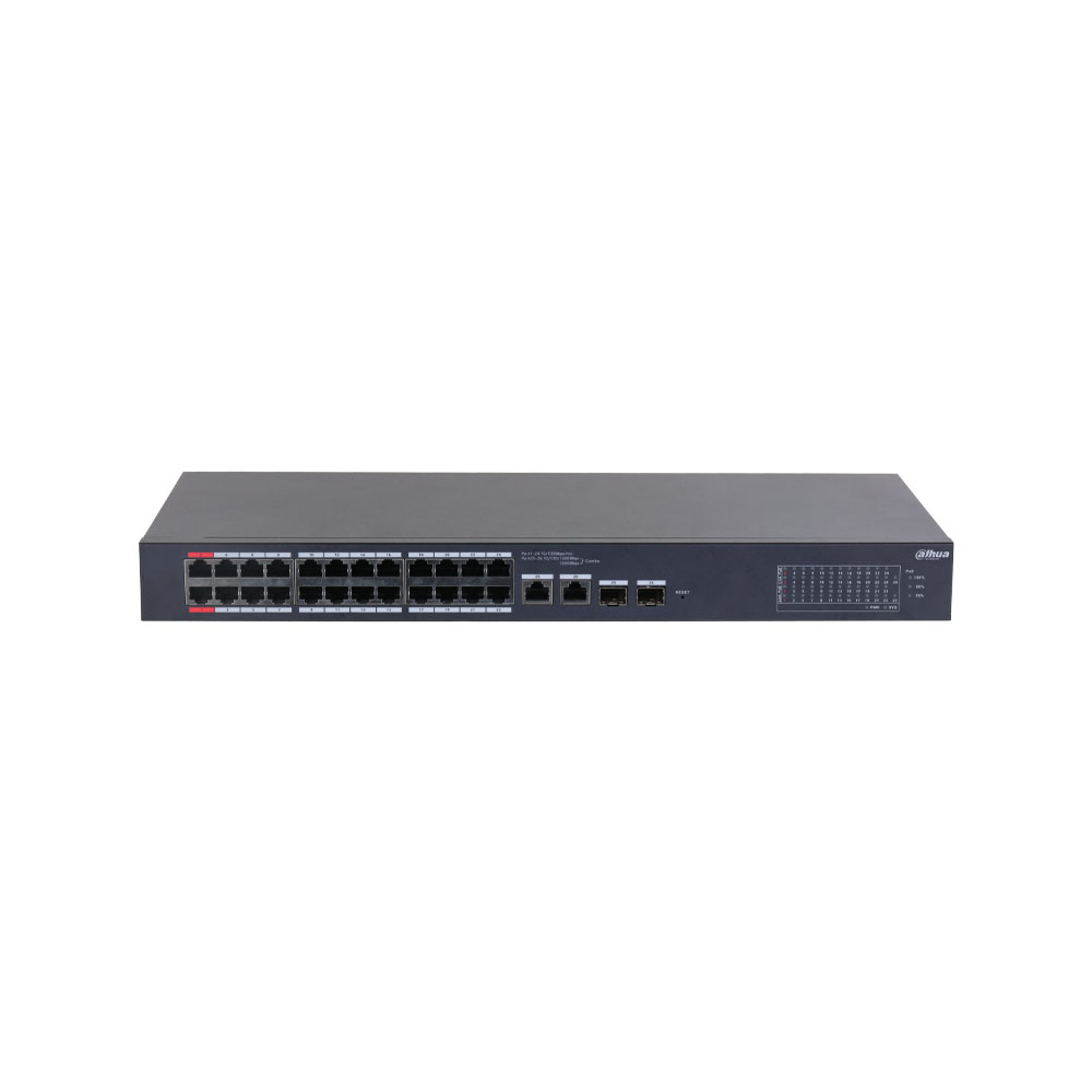 DAHUA-4245 | Switch gestionable L2 en la nube de 26 puertos con 24 PoE