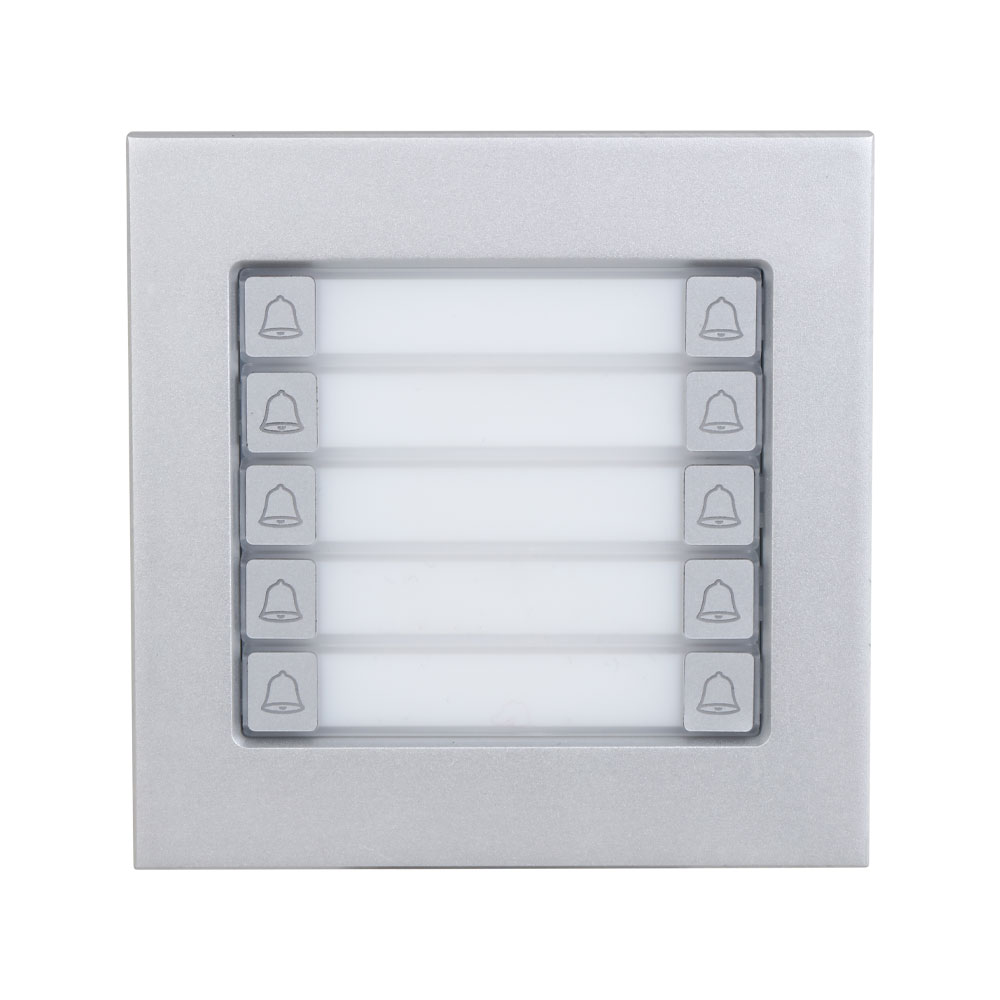 DAHUA-4787 | Module de 10 boutons poussoirs avec boîtier métallique, IP65 et IK07