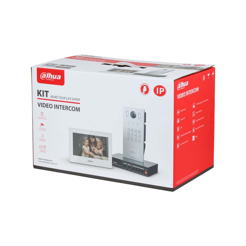 DAHUA-5236 | Kit de videoportero IP Dahua con estación exterior 2 hilos, monitor WiFi y PoE