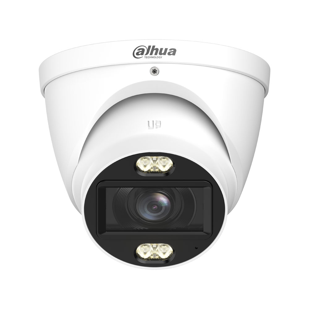 DAHUA-5327 | Cámara 4 en 1 Dahua Lite de 8MP con Smart Dual Light, micrófono y óptica motorizada para exterior