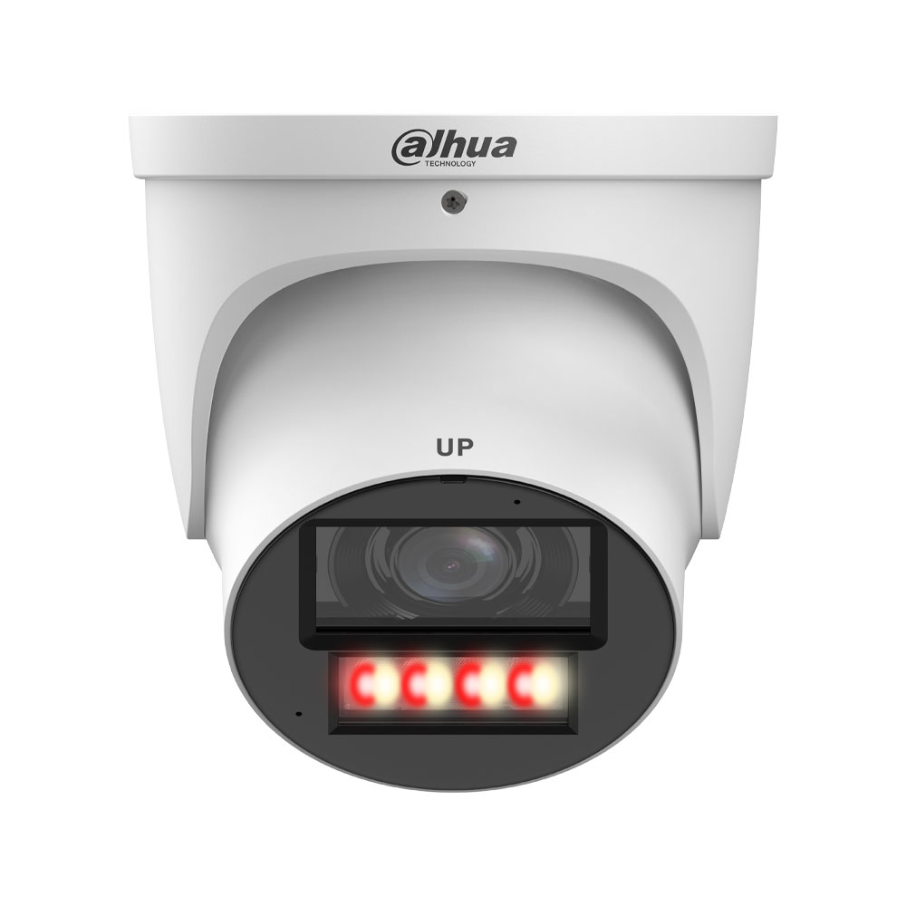 DAHUA-5332 | Minidomo IP Dahua WizMind 5 de 4MP com WizColor e Smart Dual Light para exterior