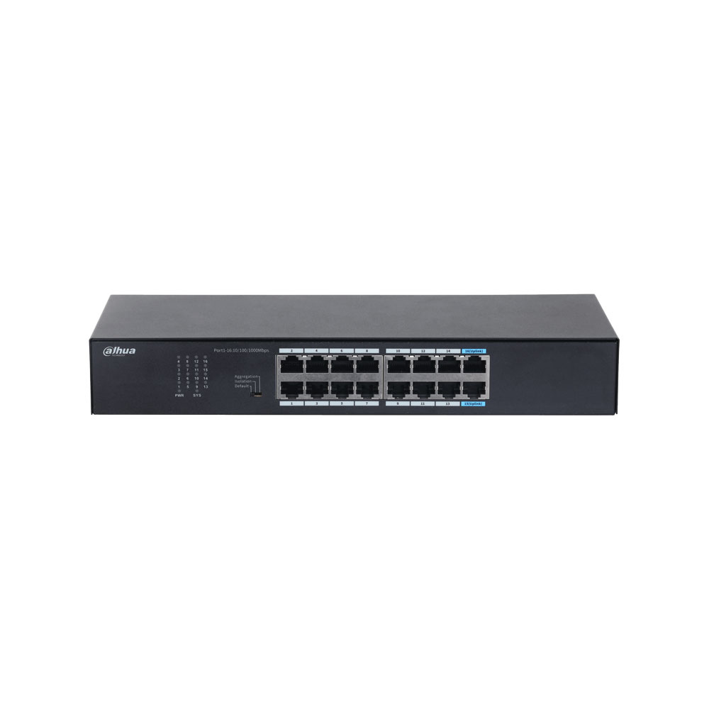 DAHUA-5514 | Switch Gigabit no gestionable Dahua de capa 2 con 16 puertos RJ45