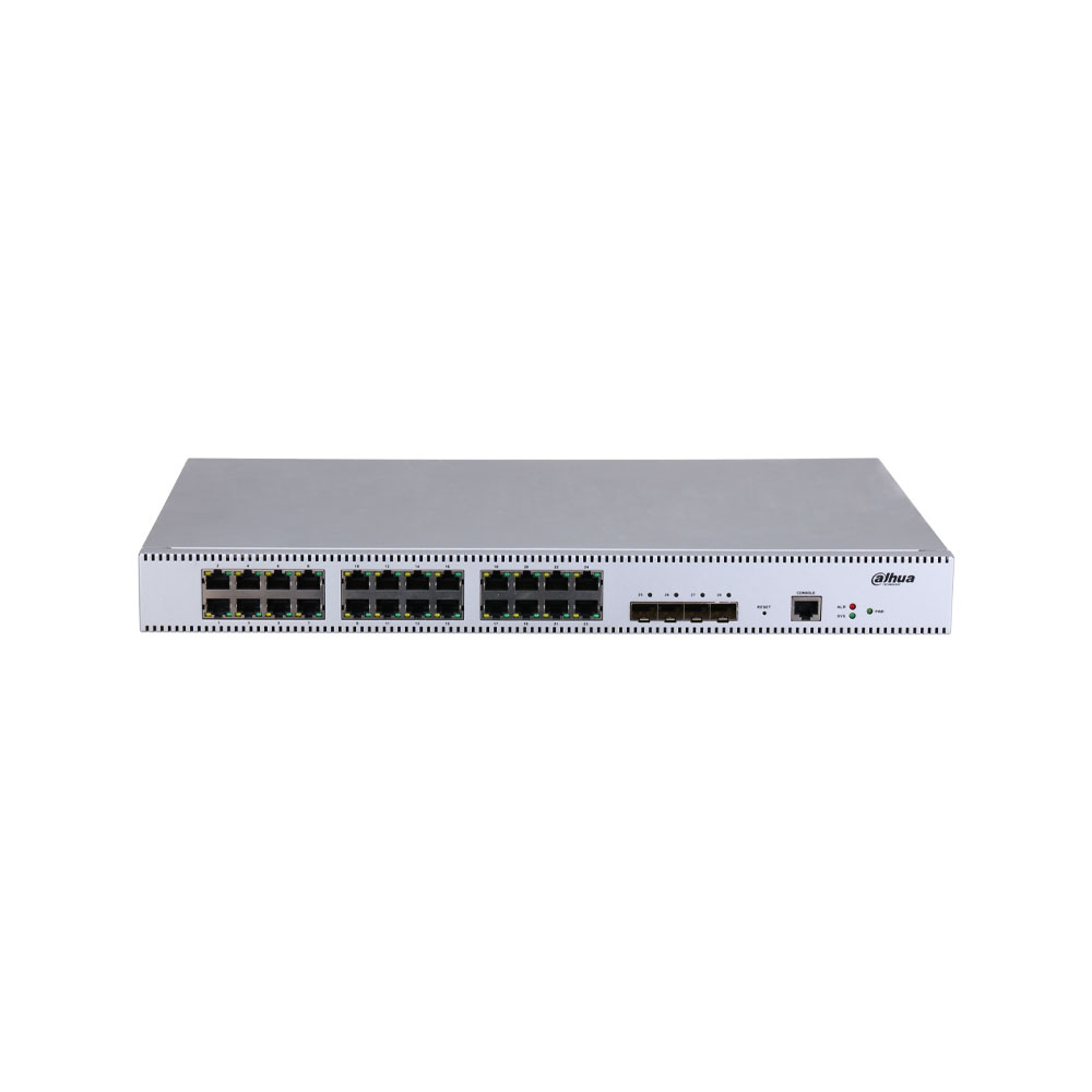 DAHUA-5521 | Switch gestionable L2+ Dahua con 24 puertos Gigabit y 4 SFP+ 10G