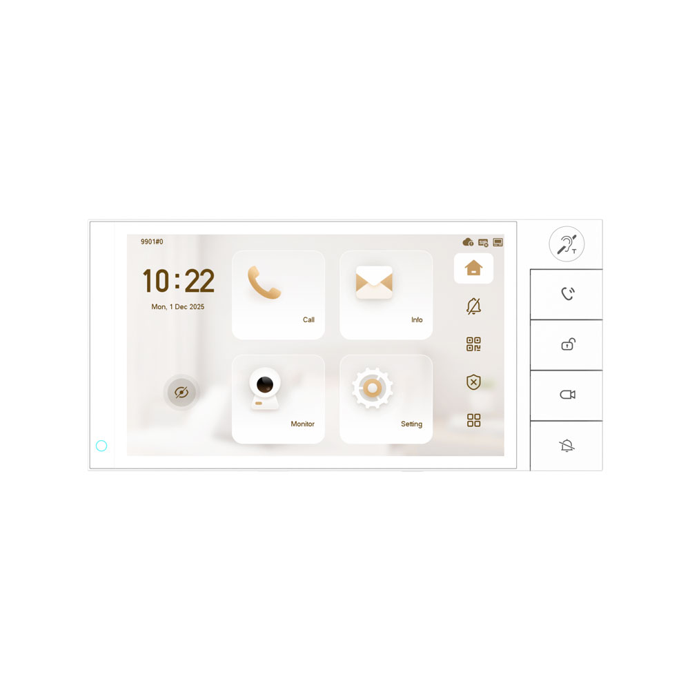 DAHUA-5526 | Dahua Pro 7-inch IP monitor with Linux, 2-wire, WiFi 6 and PoE