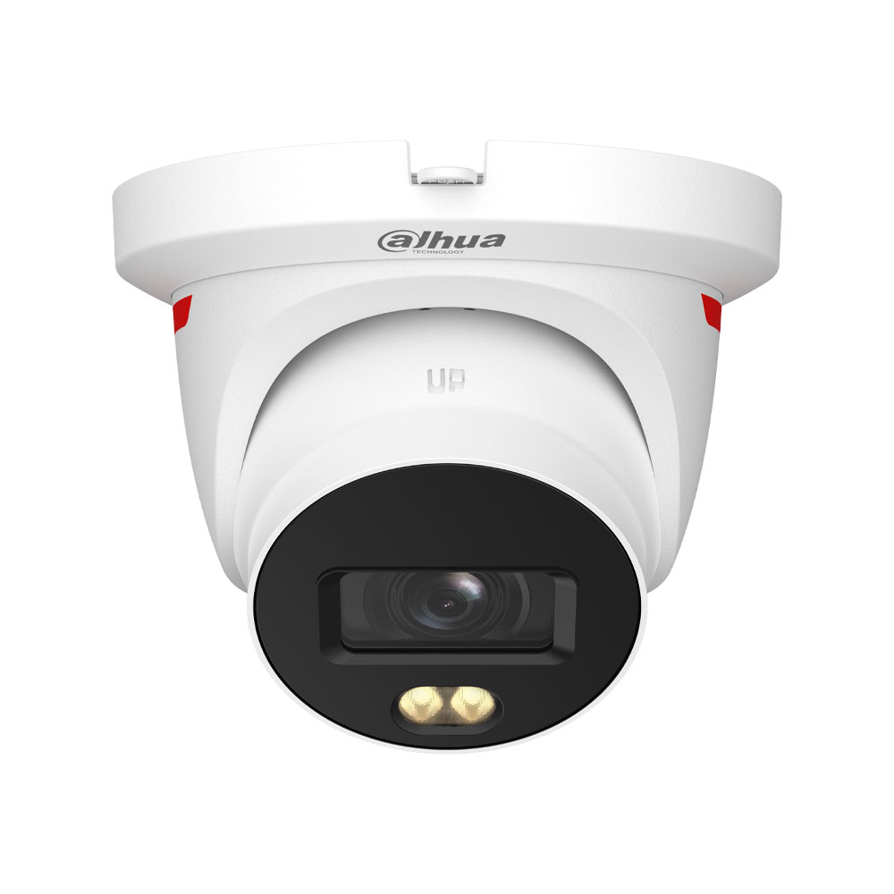 DAHUA-5572 | Minidome IP Dahua WizSense 2 de 4MP com WizColor X, AI-ISP 2.0 e visão noturna a cores para exterior