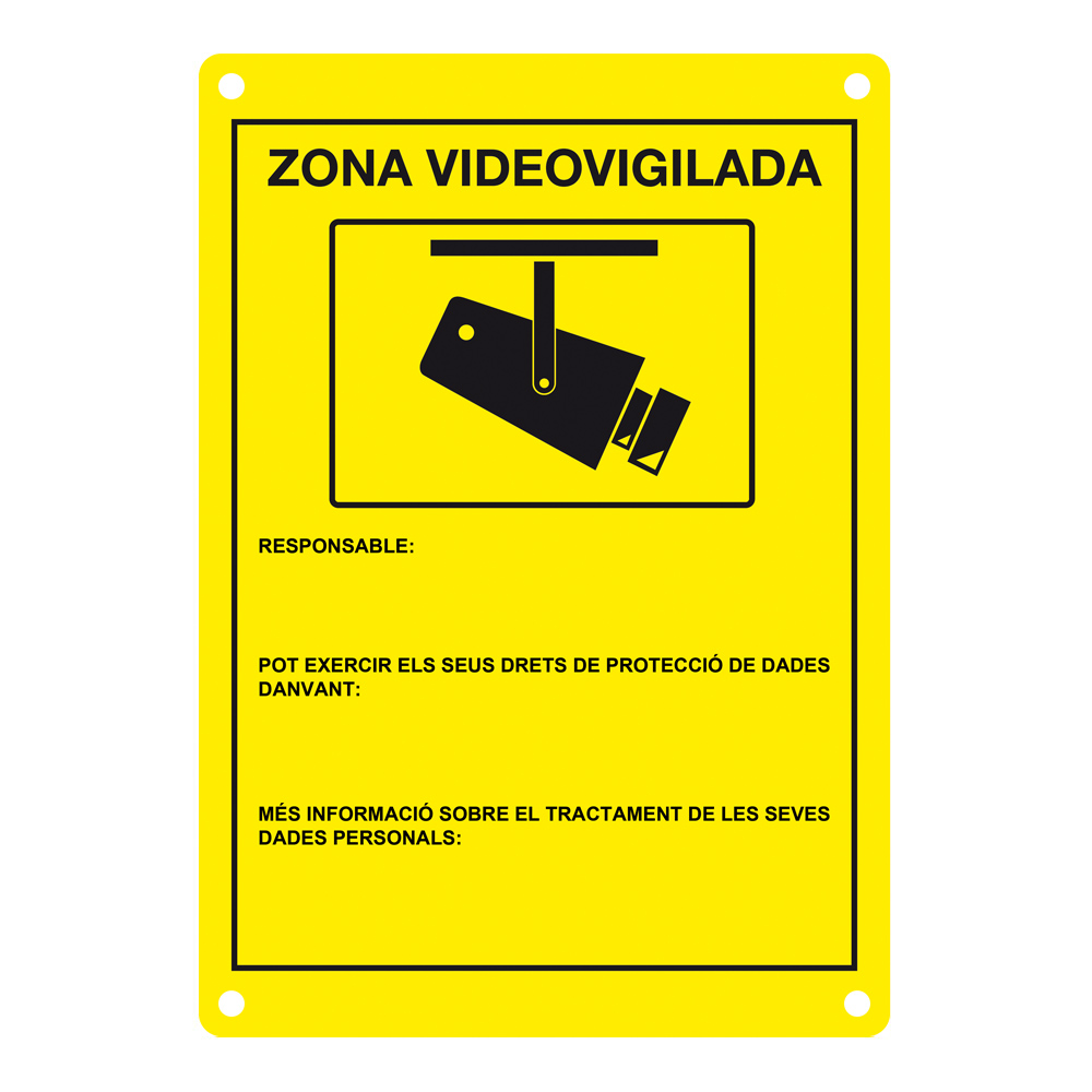 DEM-281C | Placa de CCTV homologada en catalán   