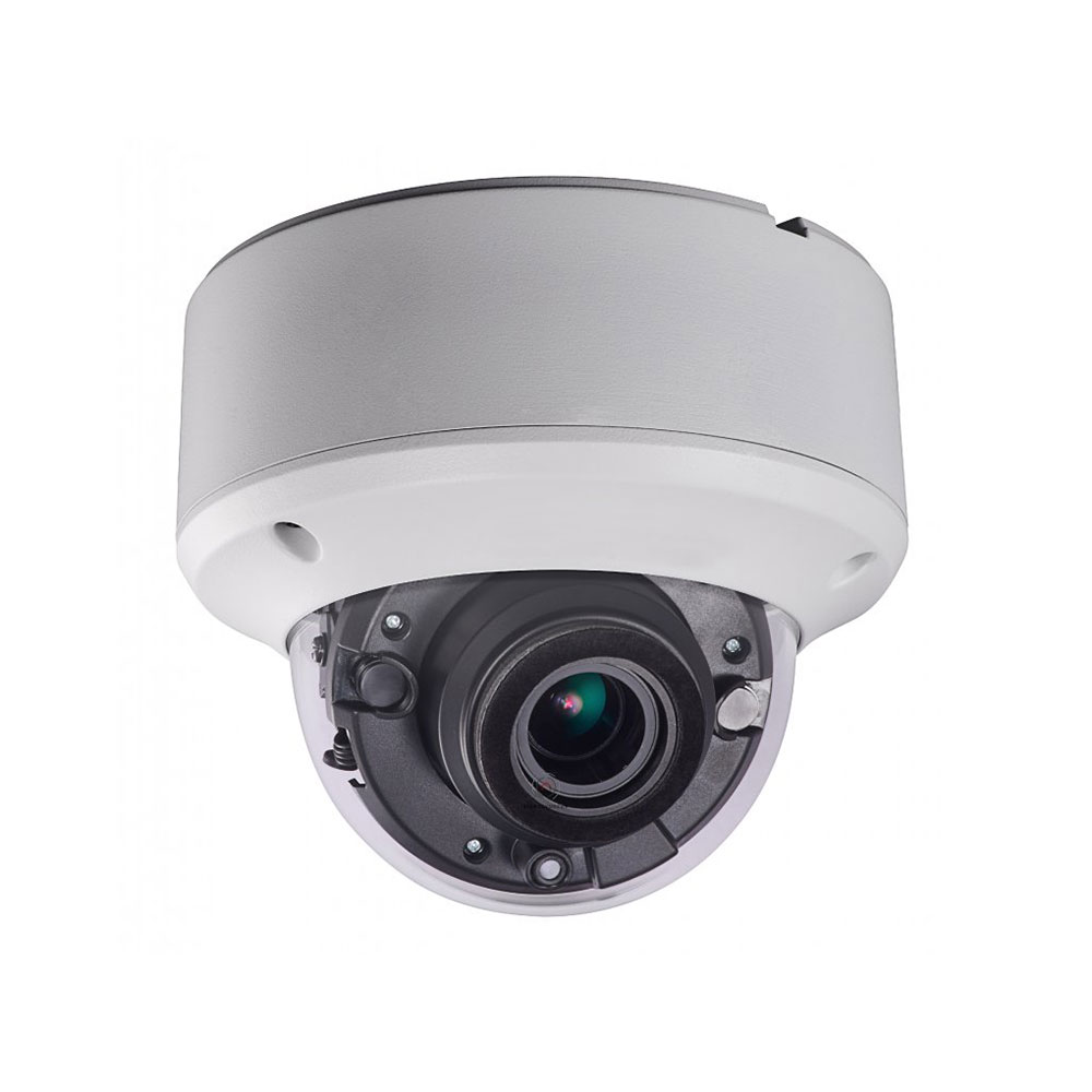 OEM-1 | Dôme fixe HD-TVI StarLight avec éclairage Smart IR de 40m antivandalisme pour extérieur. CMOS de 2MP. Sortie de vidéo HD-TVI. Optique motorisée de 2,8 ~ 12 mm (103°~32,1°) avec autofocus. Filtre ICR. OSD, ATW, AGC, BLC, WDR 120 dB, 3D-DNR, éclat, netteté, mirroir, capteur vidéo et masquage. IP67, IK10. 3AXES. 12V CC.