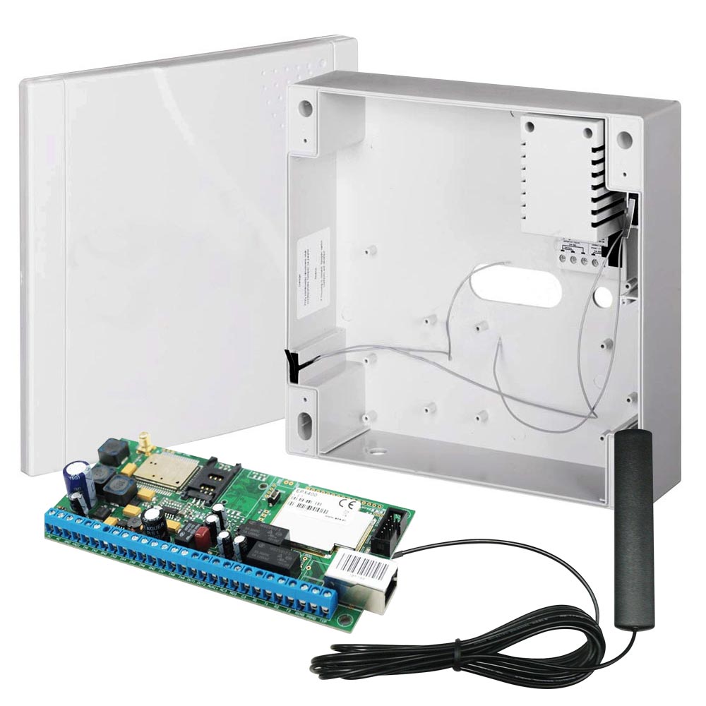 EBS-5 | Kit composto dal trasmettitore multi-funzionale con 2G/3G, GSM, GPRS, SIM dual con scatola, include transformatore e antenna.