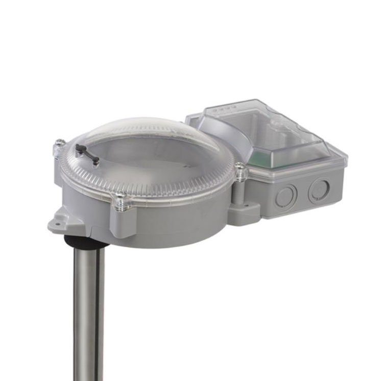 FOC-706 | Scatola di montaggio per rilevatori Hochiki in conduttori con tubo di 0,6 m. permette che una gamma di dispositivi fotoelettrici di rilevamento di fumo, convenzionali o analogici direzionabili, si installano in esterno di un conduttore di aria con il fine di controllare l'aria dentro del conduttore.