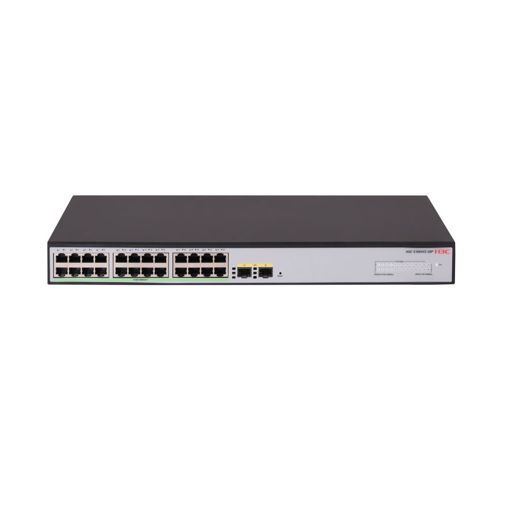 H3C-32 | Switch L2 de 24 puertos Gigabit y 2 puertos SFP Gigabit