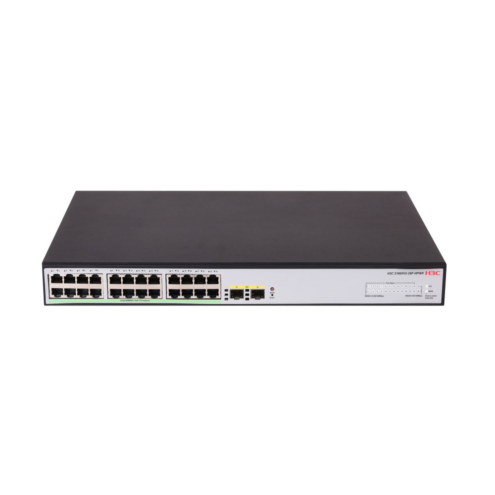 H3C-33 | Switch L2 de 24 PoE Gigabit y 2 SFP Gigabit