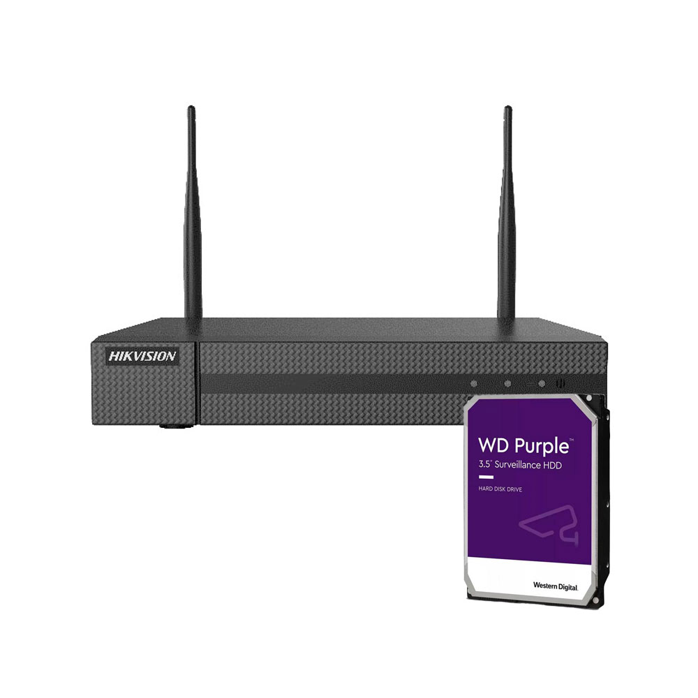 HIK-125N-1TB | HiWatch™ NVR IP WiFi de 4 canais e 6MP