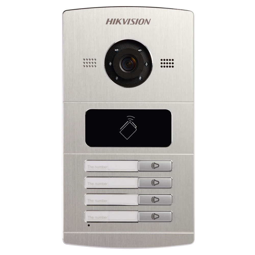 HIK-79 | IP video doorphone station for outdoors with 4 call buttons and Mifare card reader