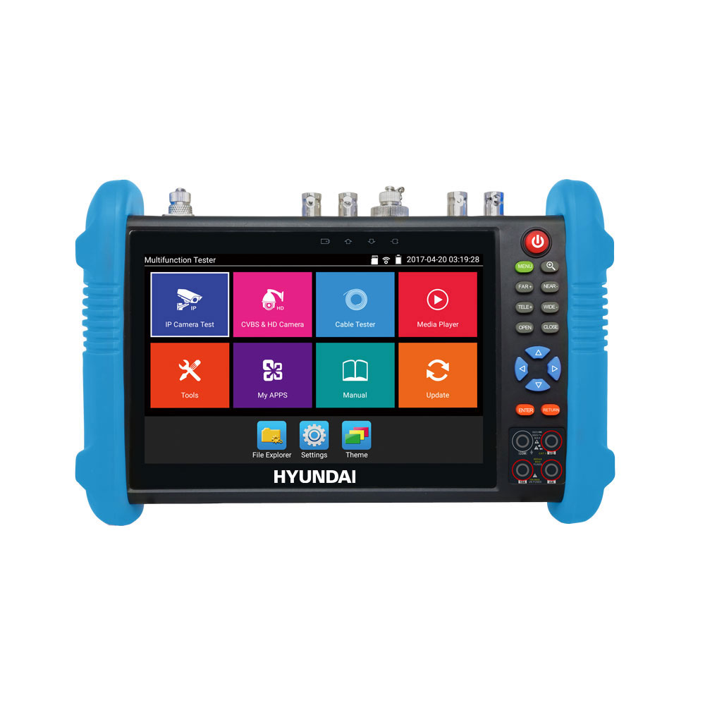 HYU-403N | CCTV multifunction tester 6 in 1 with 7" touchscreen with CVI/TVI support up to 8MP, AHD up to 5MP, SDI and IP H